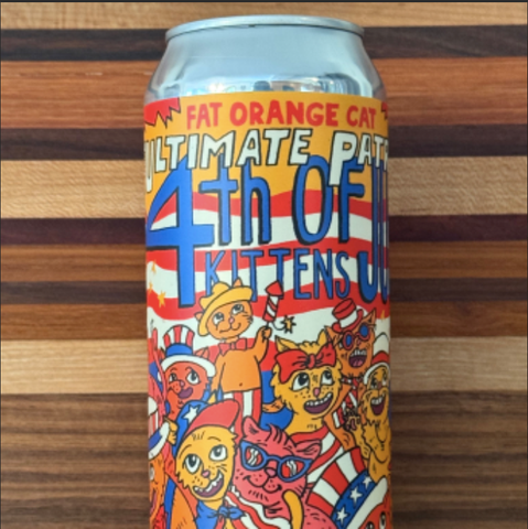 Fat Orange Cat 4th of July Ultimate Patriot