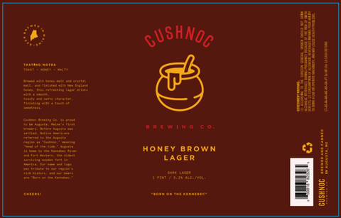 Cushnoc Brewing Honey Brown Lager